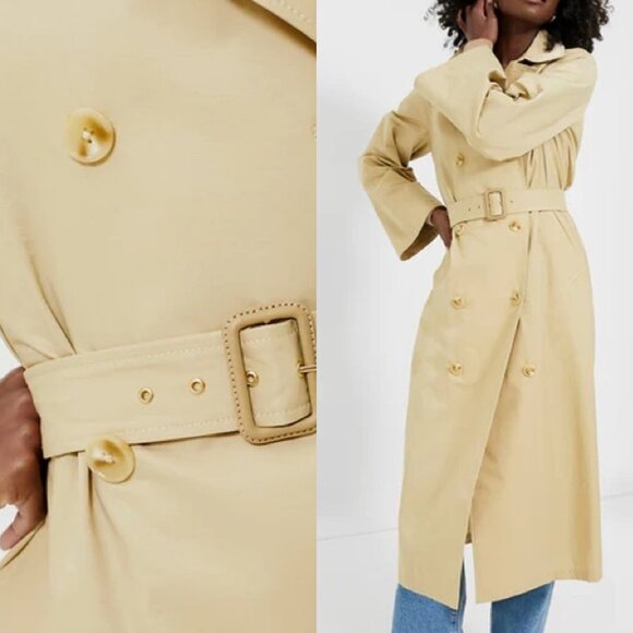 Tuckernuck Khaki Elaine Trench Coat Belted Waist NWT Size XXS - Picture 1 of 11